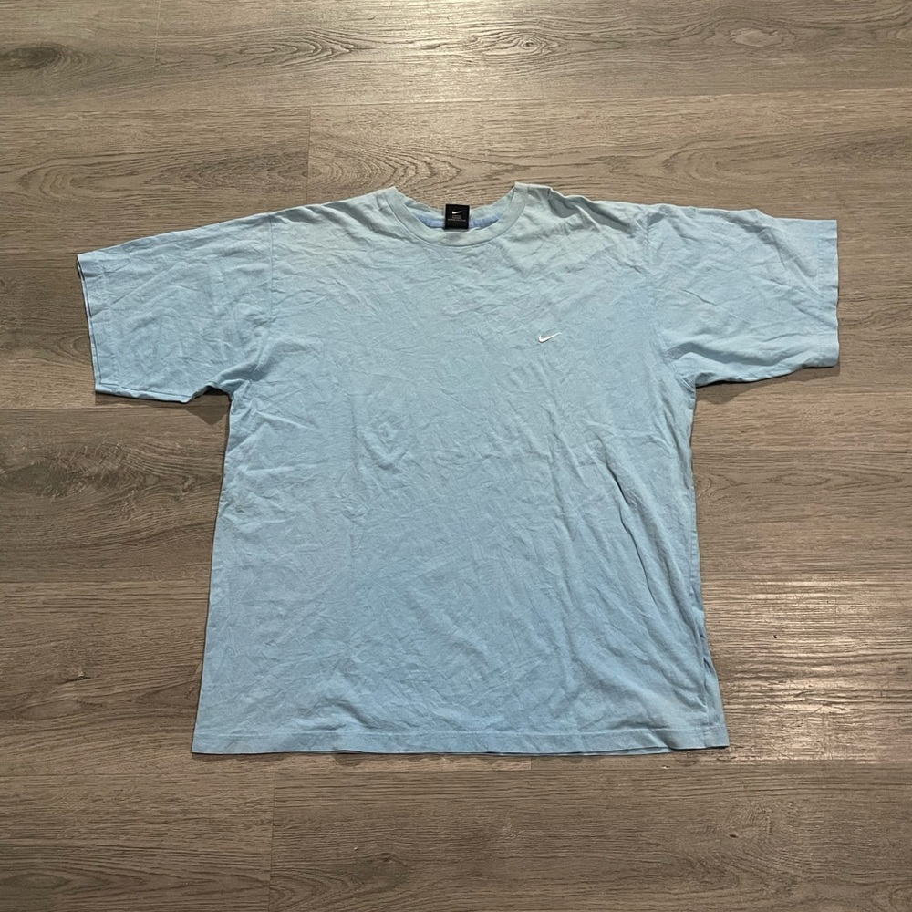 90s Vintage Nike Baby Blue Mens Blank Shirt